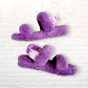 UGG Oh Yeah Slingback Orchid Purple Plush Slipper 1107953 Sandals Women's Size 8